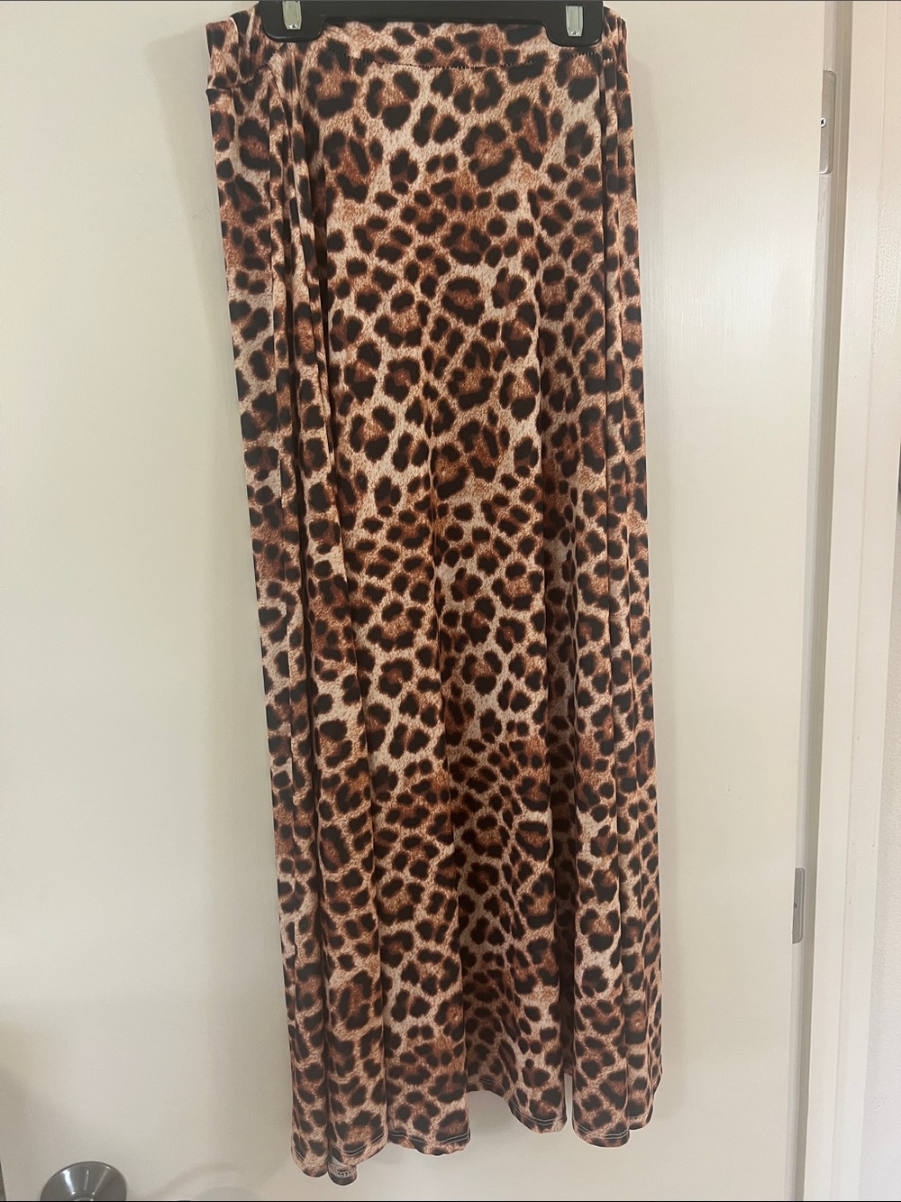 New Leopard Print Maxi Skirt - Brown Animal Print